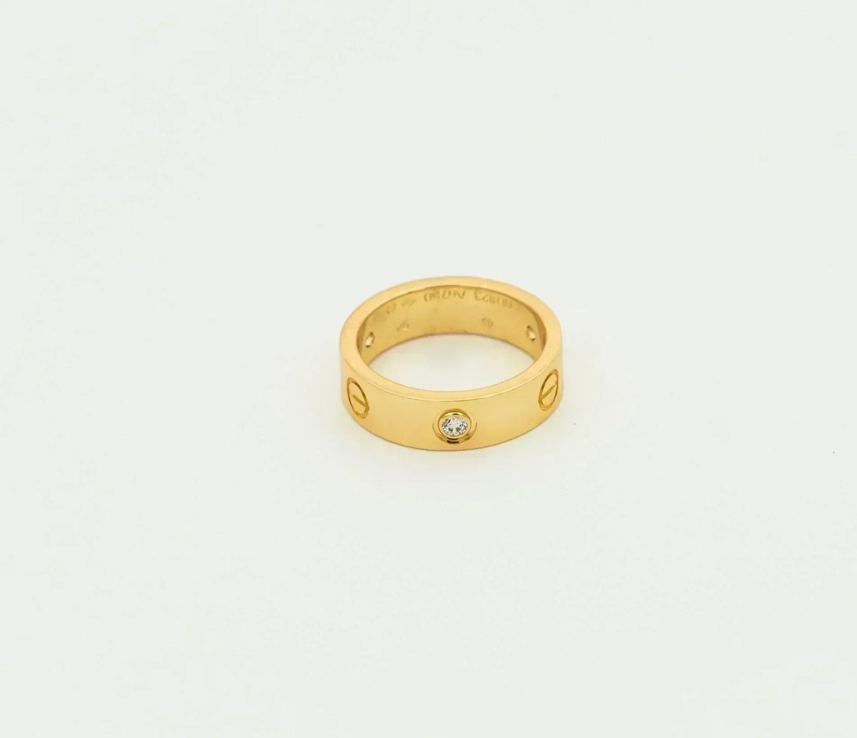 ¡®Veyra Jewelry¡¯LOVE RING 5.5MM 3 DIAMONDS GOLD