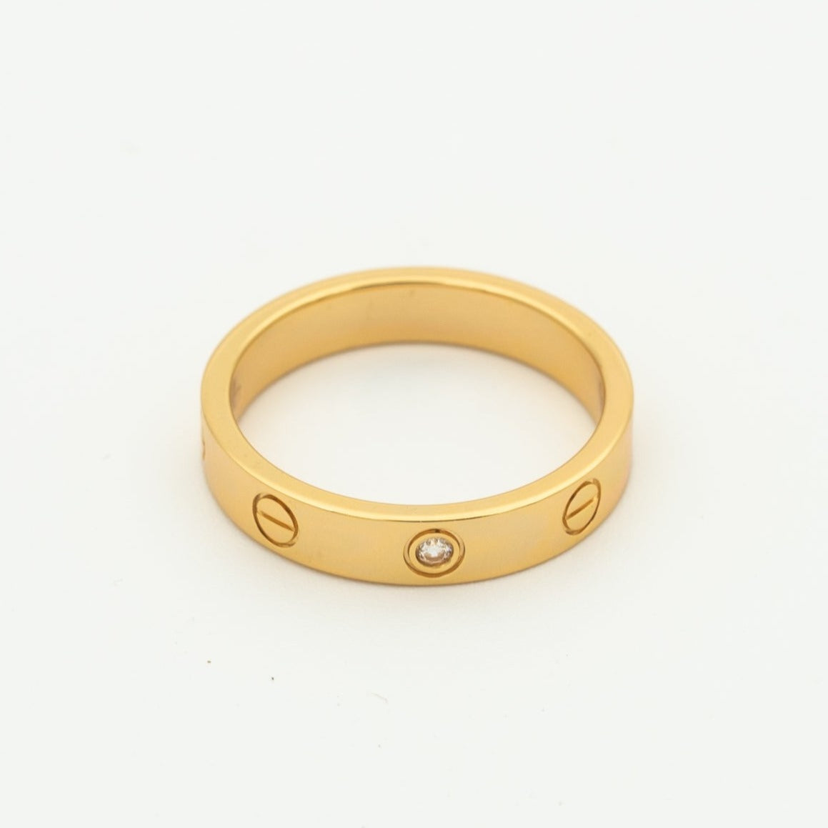 ¡®Veyra Jewelry¡¯LOVE RING 4MM 1 DIAMOND PINK GOLD