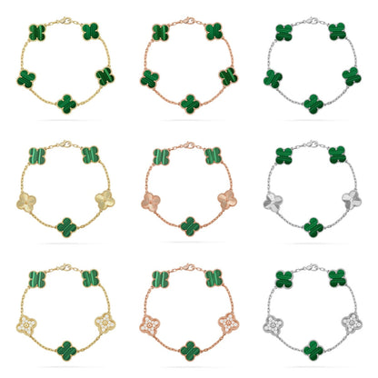[Veyra Jewelry]New  CLOVER 5 MOTIF MALACHITE BRACELET COLLECTION