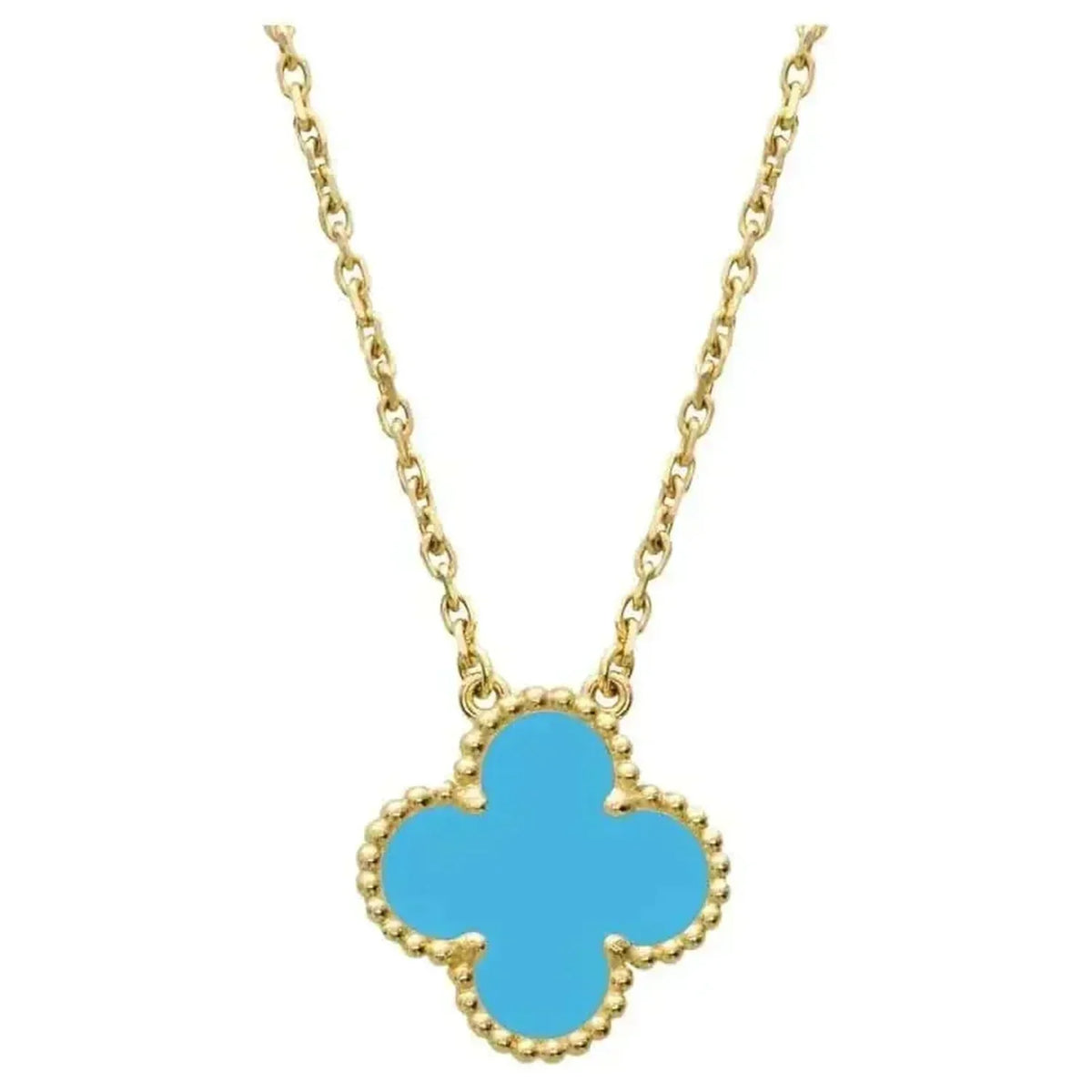 ¡®Veyra Jewelry¡¯CLOVER 15MM VINTAGE TURQUOISE NECKLACE