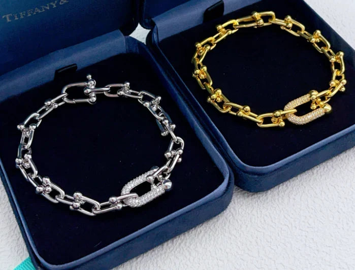[Veyra Jewelry] TF HORSESHOE BUCKLE DIAMOND BRACELET
