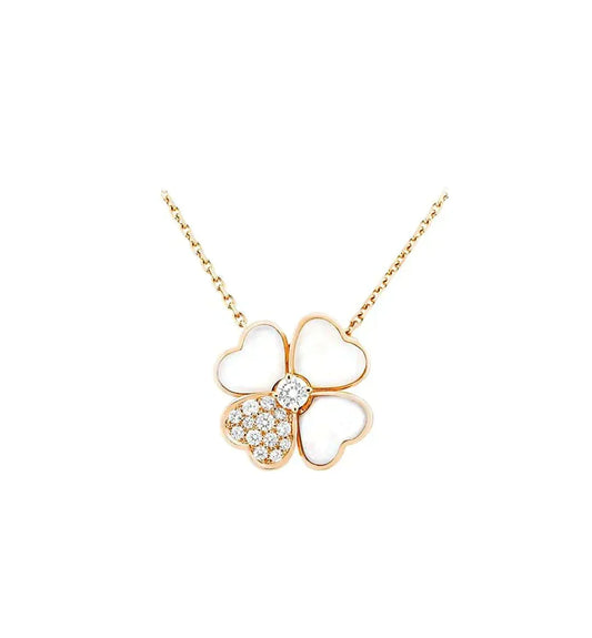¡®Veyra Jewelry¡¯CLOVER MOP DIAMOND ROSE GOLD NECKLACE