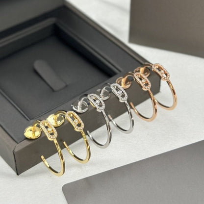 [Veyra Jewelry]CREOLES MOVE UNO PM DIAMOND EARRINGS