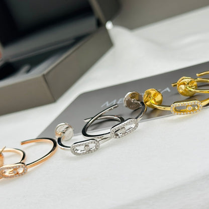 [Veyra Jewelry]CREOLES MOVE UNO PM DIAMOND EARRINGS