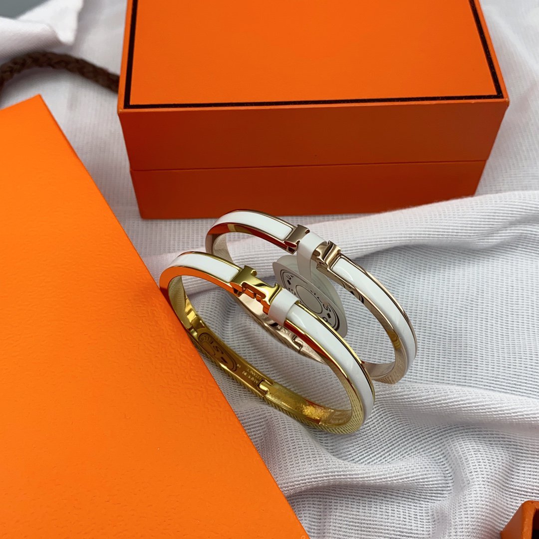 ¡®Veyra Jewelry¡¯CLASSIC HM CLIC WHITE 8MM ENAMEL BRACELET