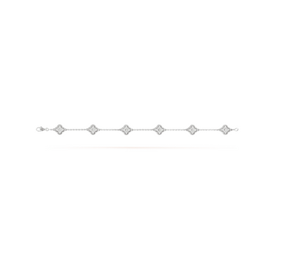 ¡®Veyra Jewelry¡¯CLOVER 6 MOTIF SILVER DIAMOND BRACELET