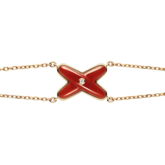 ¡®Veyra Jewelry¡¯JEUX BRACELET CARNELIAN PINK GOLD 1 DIAMOND