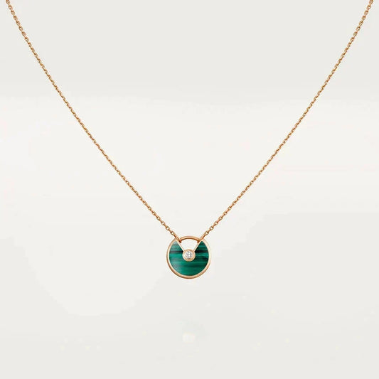 ¡®Veyra Jewelry¡¯AMULETTE ROSE GOLD MALACHITE NECKLACE