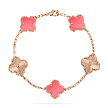 [Veyra Jewelry]New  CLOVER 5 MOTIFS  PINK MOP BRACELET COLLECTION