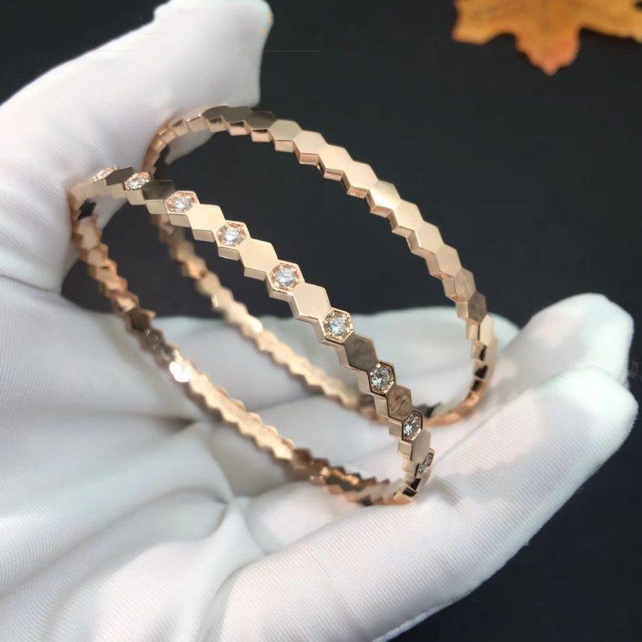 ¡®Veyra Jewelry¡¯BEE LOVE PINK GOLD DIAMOND BRACELET