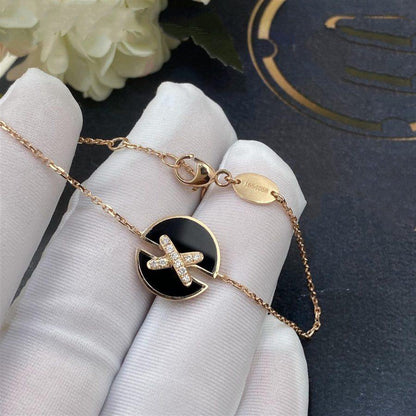 ¡®Veyra Jewelry¡¯JEUX DE BRACELET ONYX PINK GOLD DIAMOND