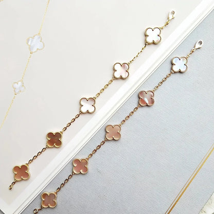 [Veyra Jewelry]New  CLOVER 5 MOTIFS  PINK MOP BRACELET COLLECTION