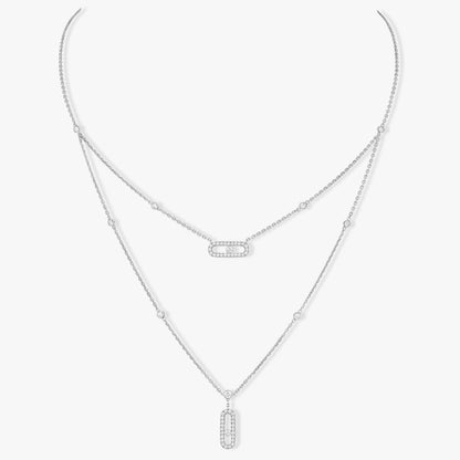 [Veyra Jewelry]MOVE 2 ROW DIAMOND NECKLACE