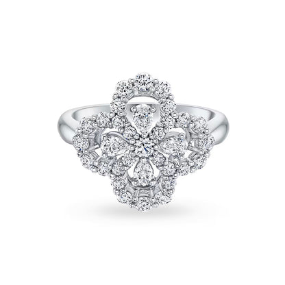 ¡®Veyra Jewelry¡¯LOOP RING FULL MOTIF DIAMOND 16MM SILVE