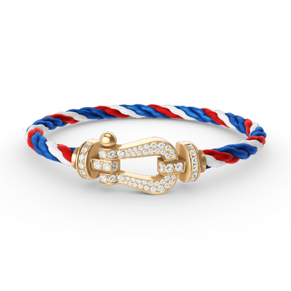 ¡®Veyra Jewelry¡¯FORCE LARGE HORSESHOE FULL DIAMOND BRACELET GOLD