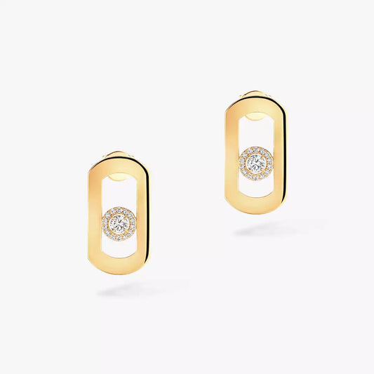 [Veyra Jewelry]So Move Diamond Earrings in Yellow Gold