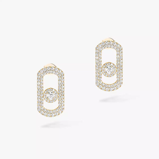 [Veyra Jewelry]So Move Pave_-Set Diamond Earrings in Silver