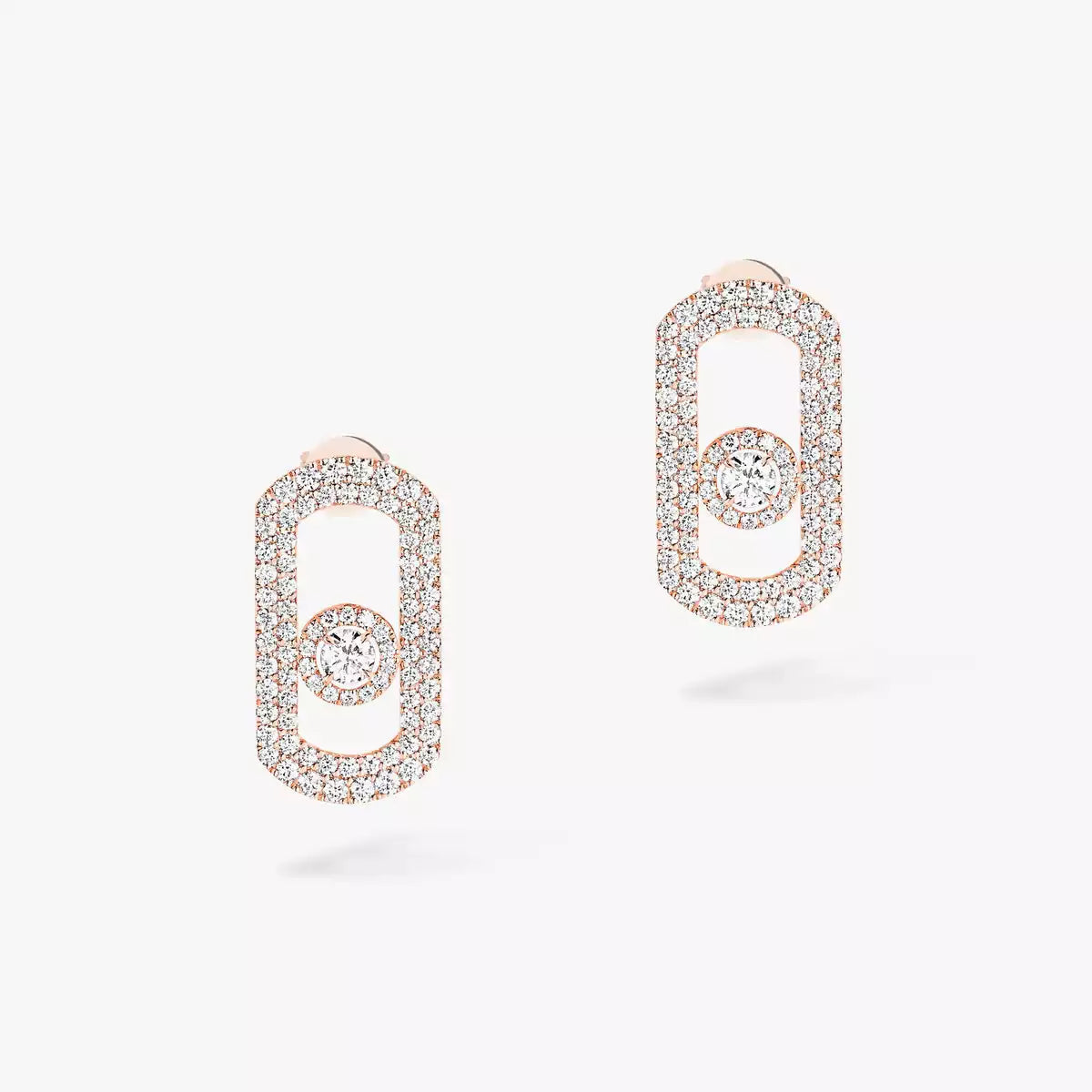 [Veyra Jewelry]So Move Pave_-Set Diamond Earrings in Silver