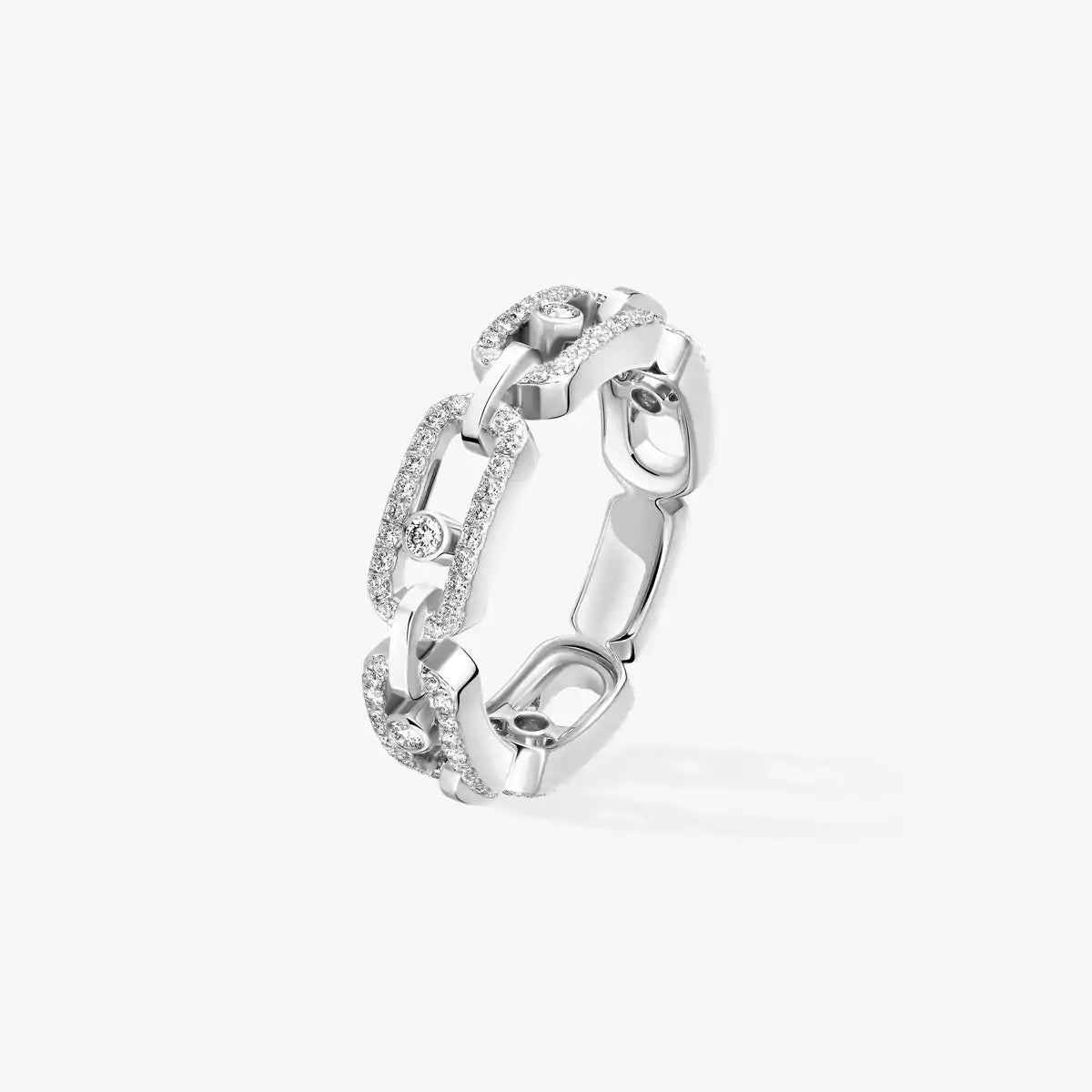 [Veyra Jewelry]Move Link Pave_-Set Diamond Ring