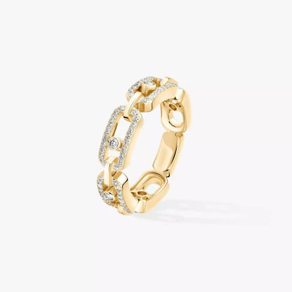 [Veyra Jewelry]Move Link Pave_-Set Diamond Ring