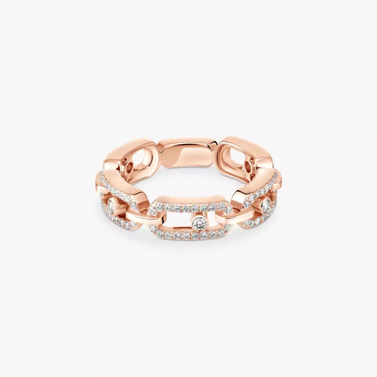 [Veyra Jewelry]Move Link Pave_-Set Diamond Ring