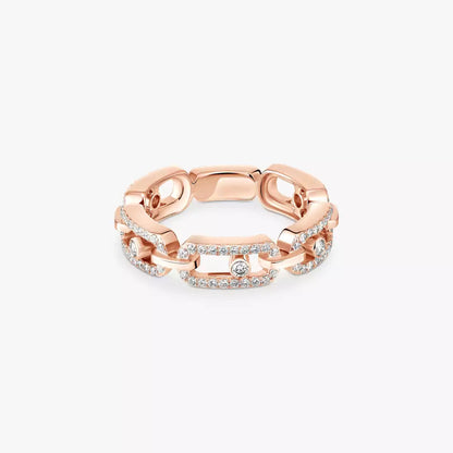 [Veyra Jewelry]Move Link Pave_-Set Diamond Ring