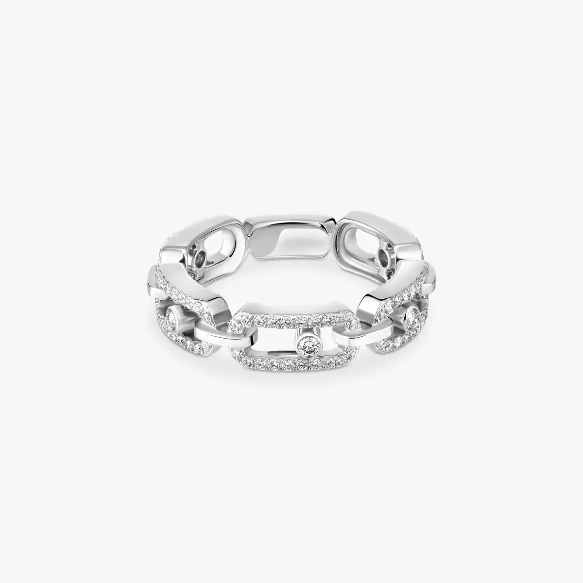 [Veyra Jewelry]Move Link Pave_-Set Diamond Ring
