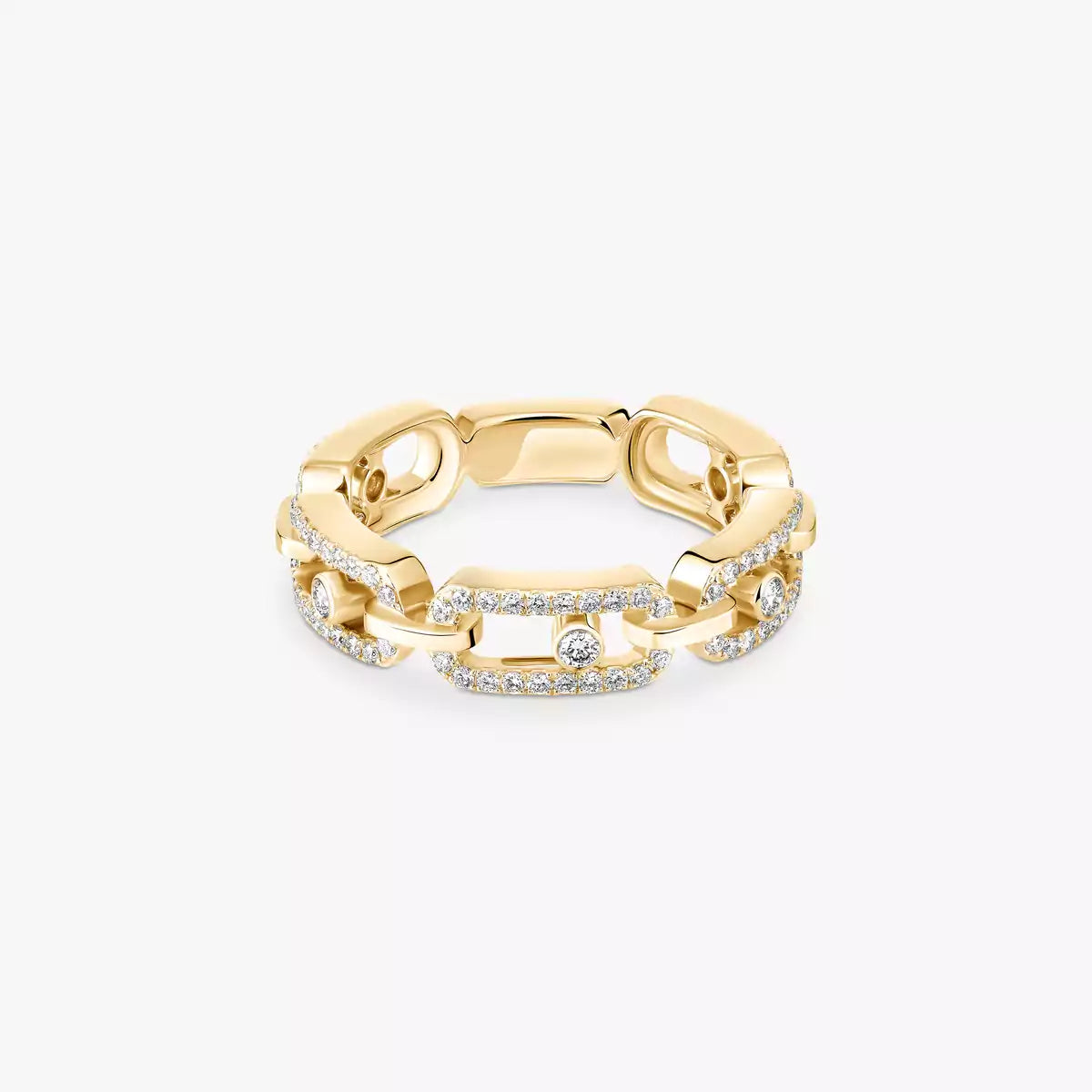 [Veyra Jewelry]Move Link Pave_-Set Diamond Ring