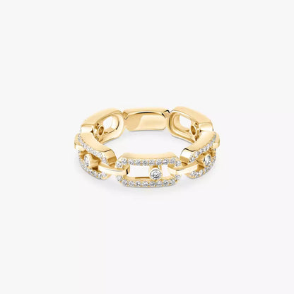 [Veyra Jewelry]Move Link Pave_-Set Diamond Ring