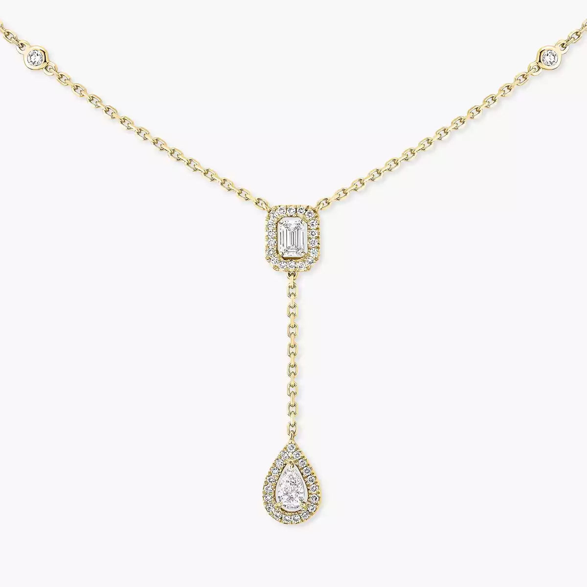 [Veyra Jewelry]Gold Diamond Tie Necklace