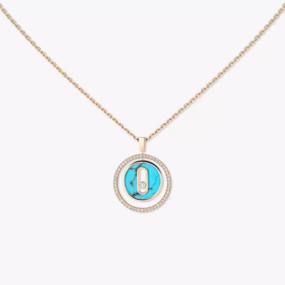 [Veyra Jewelry]Lucky Move Diamond Necklace in Rose Gold and White Mother-of-Pearl