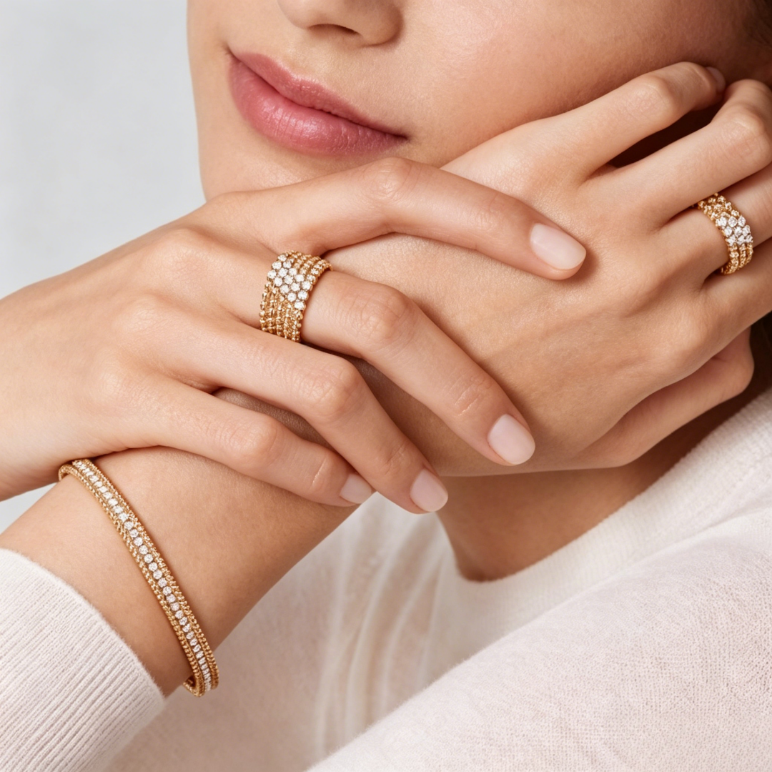 [Veyra Jewelry] THREE-ROW DIAMOND RING