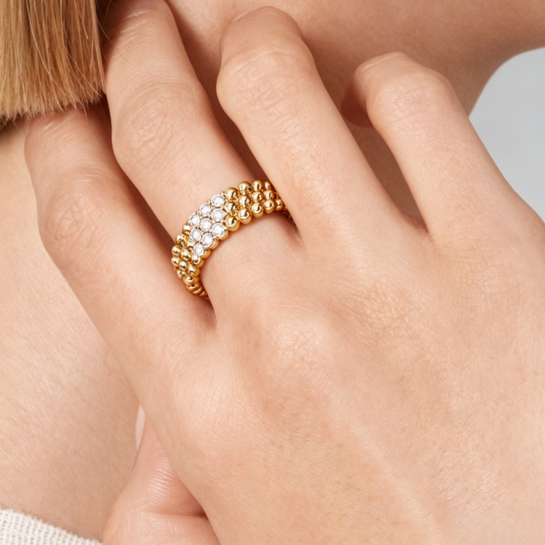 [Veyra Jewelry] THREE-ROW DIAMOND RING