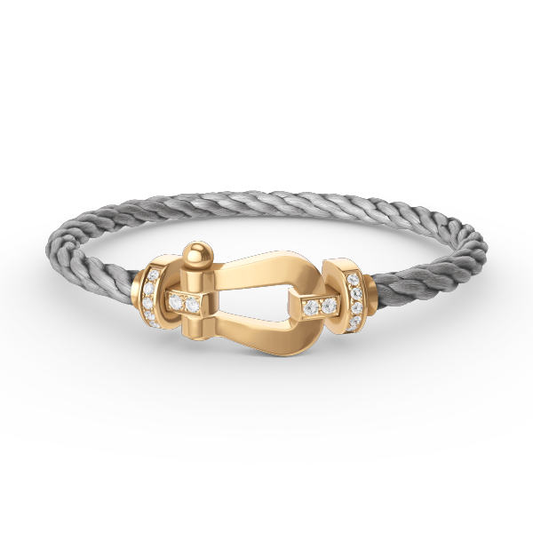 ¡®Veyra Jewelry¡¯FORCE LARGE HORSESHOE HALF DIAMOND BRACELET GOLD