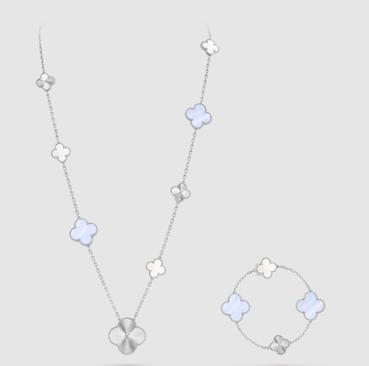 [¡®Veyra Jewelry¡¯] 25 NEW CLOVER 15 MOTIFS PURPLE CHALCEDONY