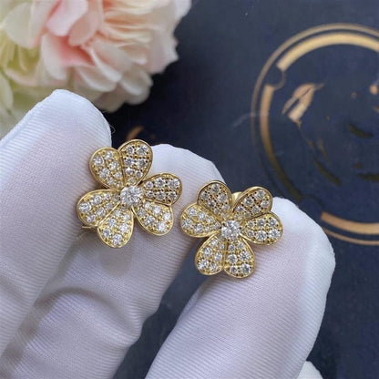¡®Veyra Jewelry¡¯FRIVOLE GOLD FLOWER DIAMOND EARRINGS