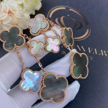 ¡®Veyra Jewelry¡¯CLOVER EARRINGS DARK MOP 4 MOTIFS ROSE GOLD