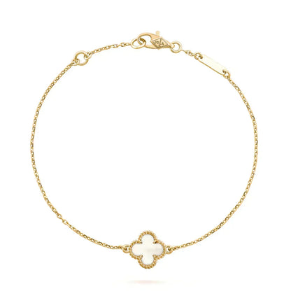 ¡®Veyra Jewelry¡¯CLOVER WHITE MOP SINGLE FLOWER BRACELET