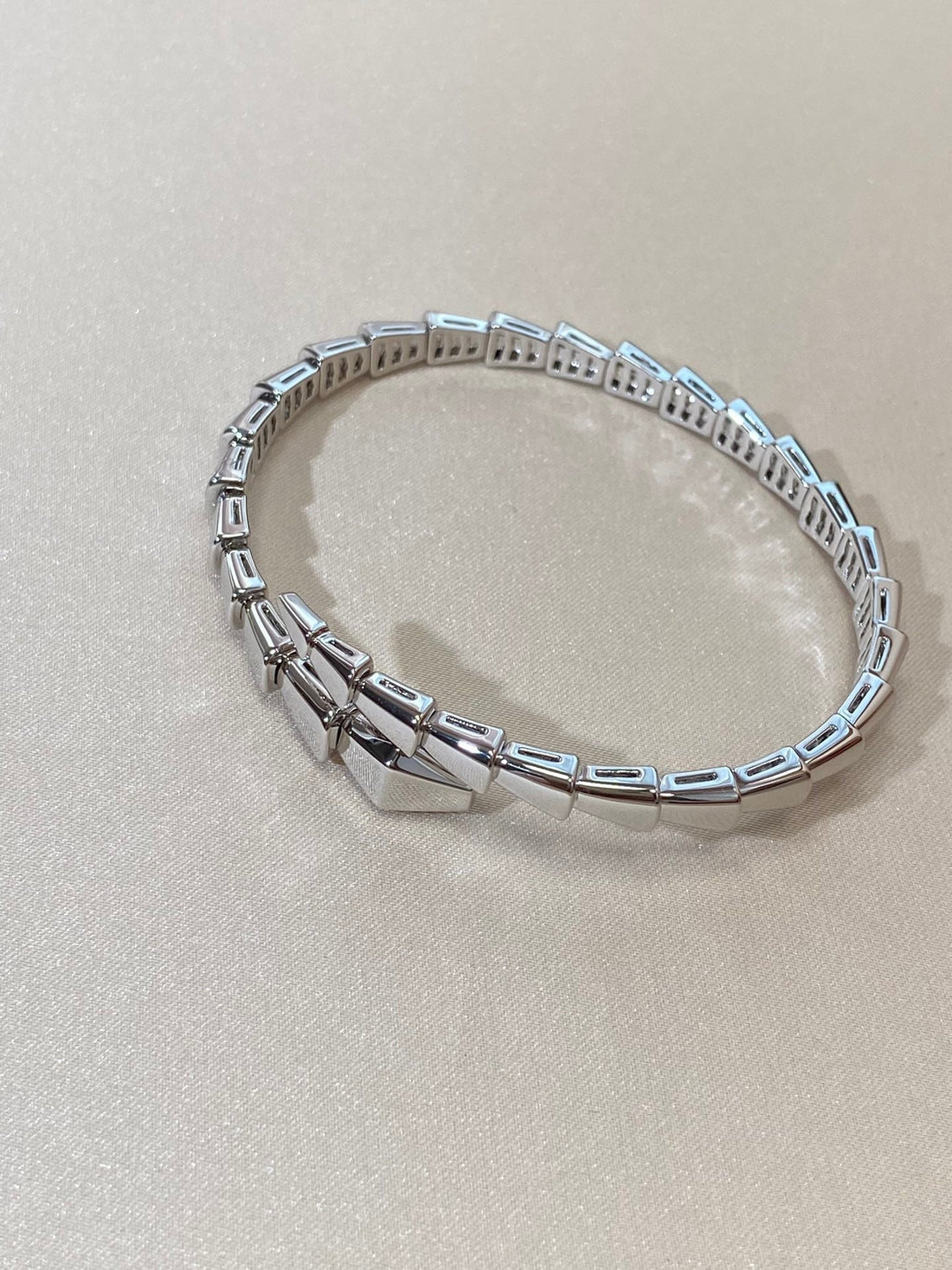 [Veyra Jewelry]Viper Silver No‑Diamond Snake Bracelet