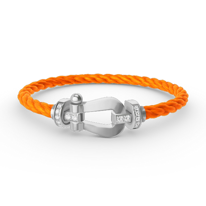 ¡®Veyra Jewelry¡¯FORCE LARGE HORSESHOE HALF DIAMOND BRACELET SILVER