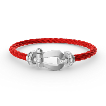 ¡®Veyra Jewelry¡¯FORCE LARGE HORSESHOE HALF DIAMOND BRACELET SILVER