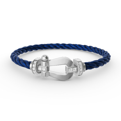 ¡®Veyra Jewelry¡¯FORCE LARGE HORSESHOE HALF DIAMOND BRACELET SILVER